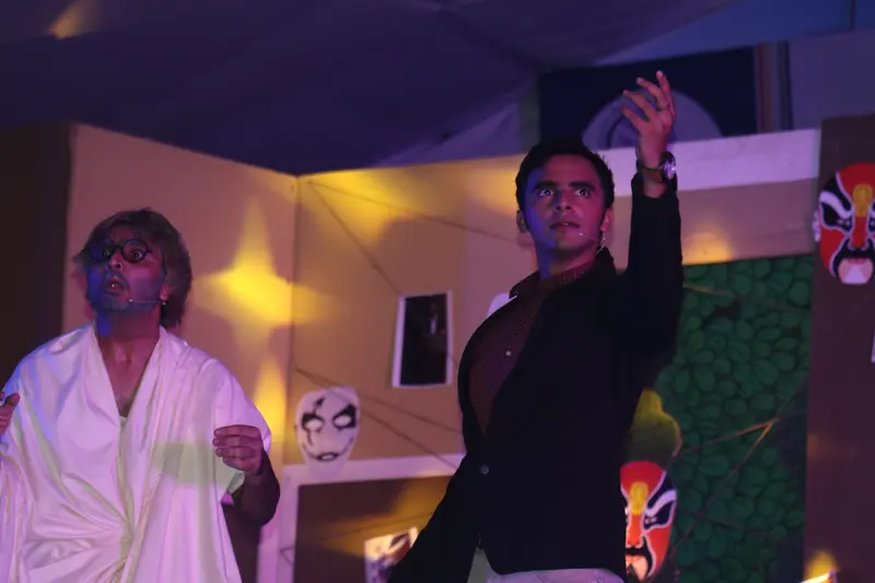 Intense emotional theatrical moment